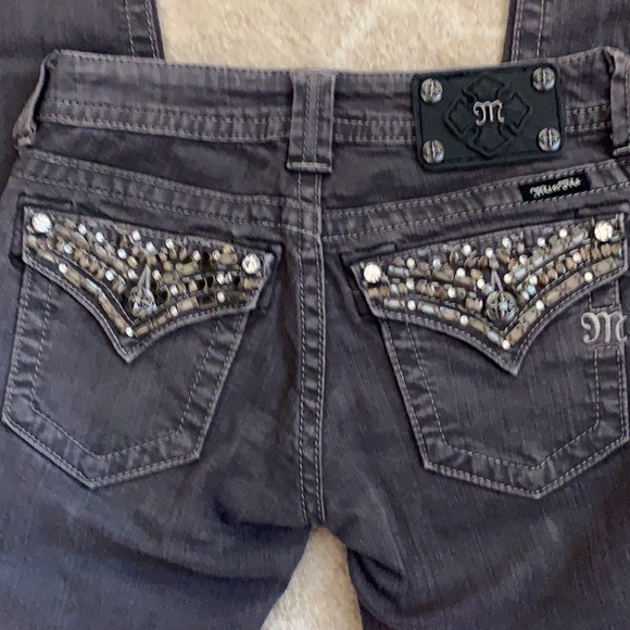 Miss Me Grey Skinny Jean Size 